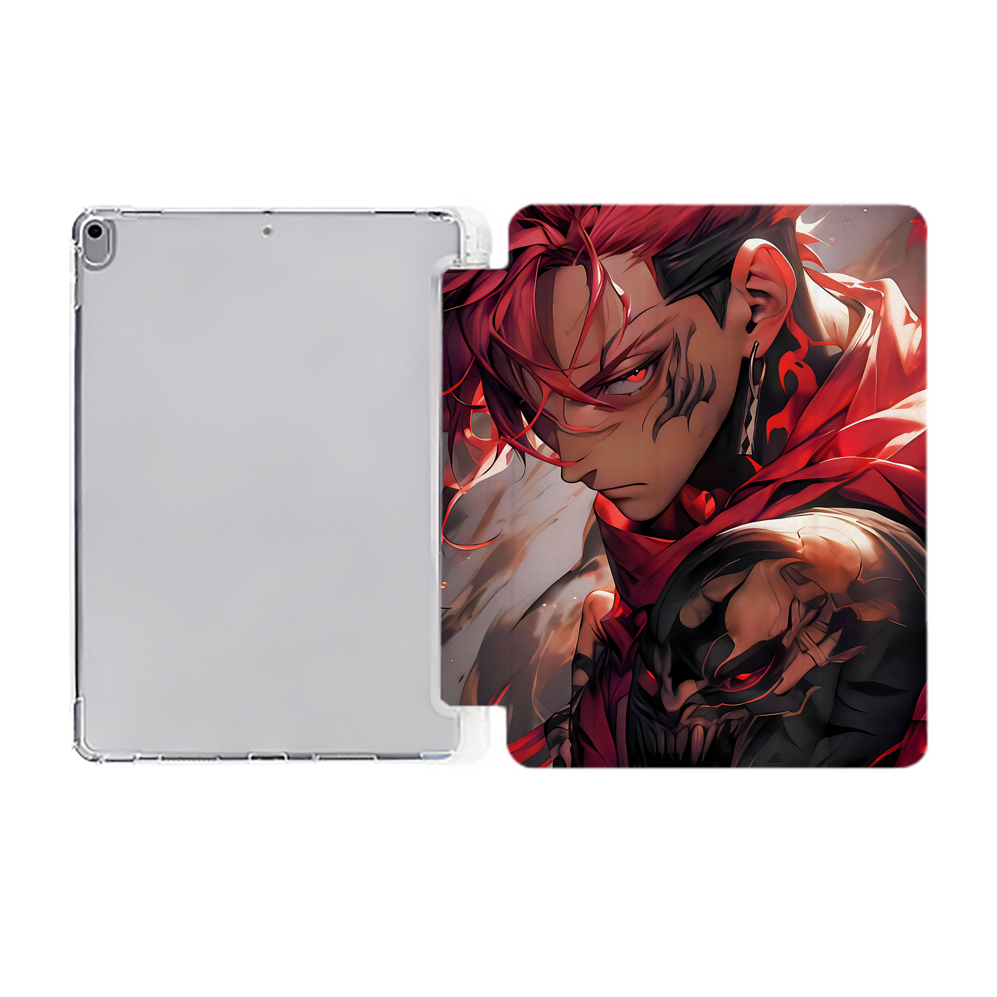 （画像用） 呪術廻戦 Jujutsu Kaisen IPad ケース ペン収納付き 三つ折りスタンド PUレザー×シリコン 対応機種9.5/10.5/10.9インチ